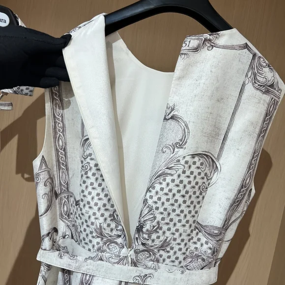 MaxMara Printed Mikado shirt dress - Ivory - Picture 13 of 14